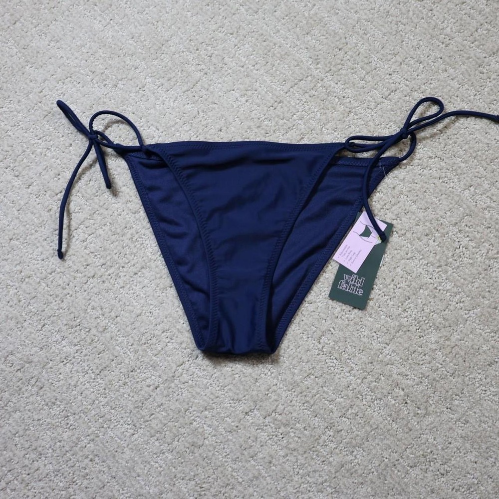 Wild Fable women's navy blue bikini bottoms.